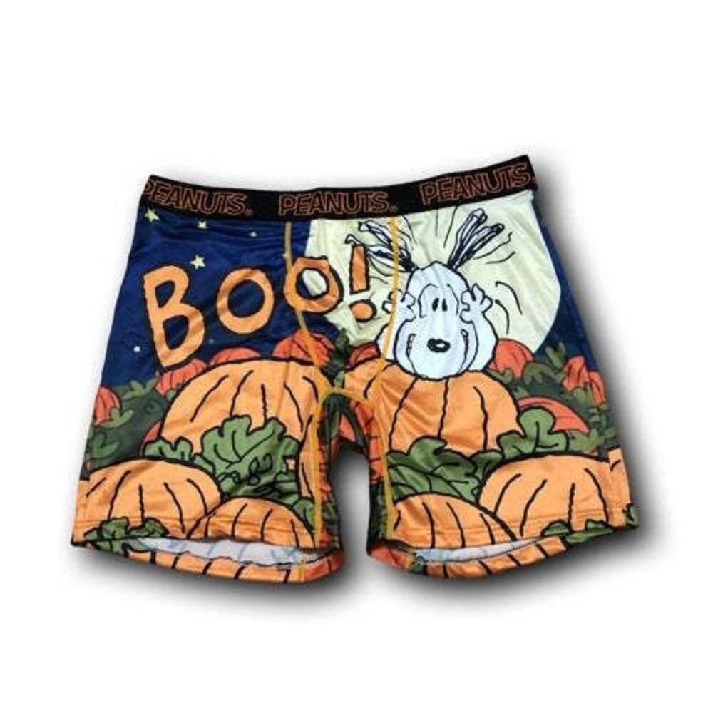 Peanuts Men's "Boo Pumpkin Patch" Boxer Briefs - Large